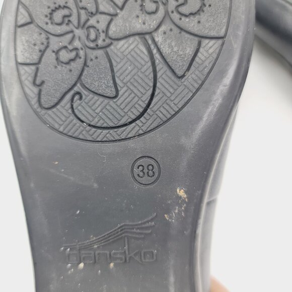 Dansko Women's Black Leather Slip-On Flat Loafers Shoes Size US 8 EUR 38 - Picture 6 of 7